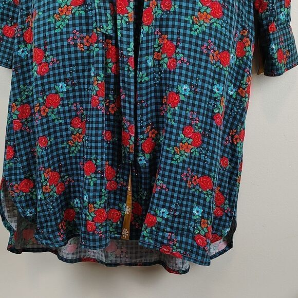 Matilda Jane Women's Fa La La Dress Gingham Floral Button Front Shirtdress NWT - Picture 9 of 15